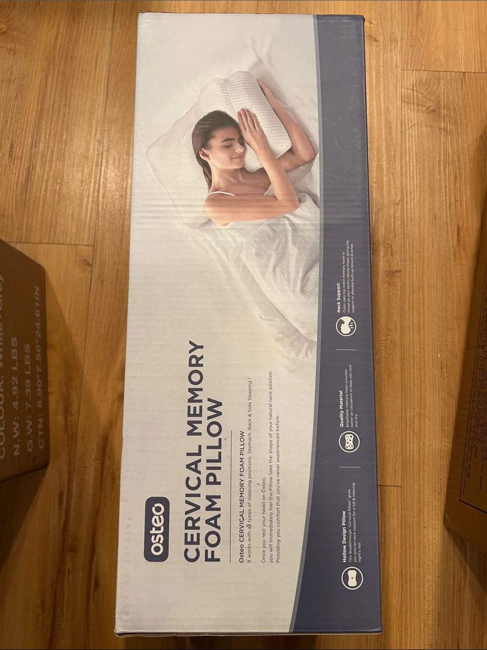 Contour Memory Foam Pillow - White Neck Support